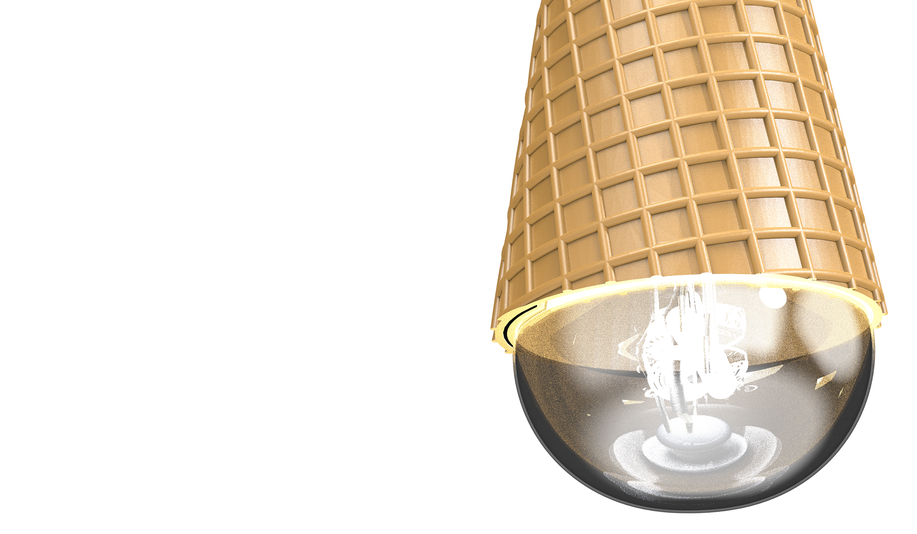 waffle-cone-decorative-bulb-housing