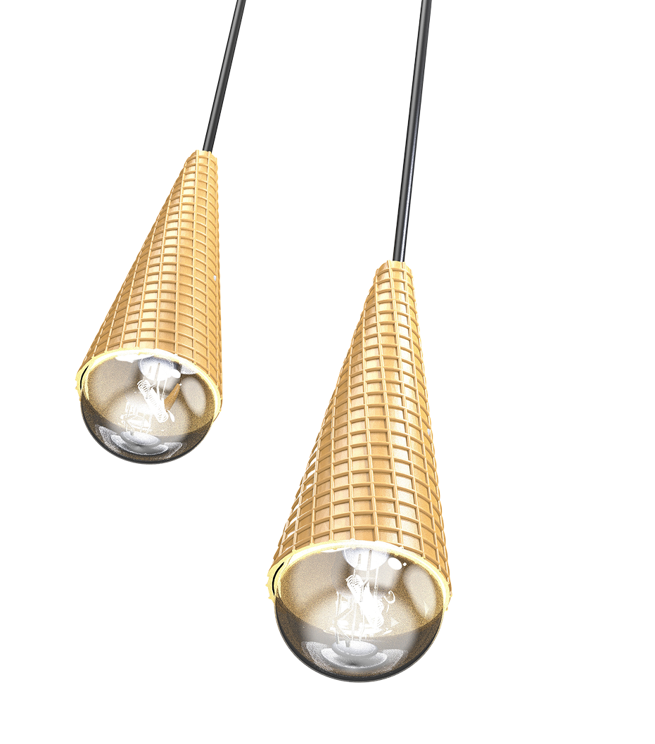 waffle-cone-decorative-bulb-housing